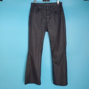 Mavi Coated Jeans Women's 27 Black Cropped Bootcut Jeans